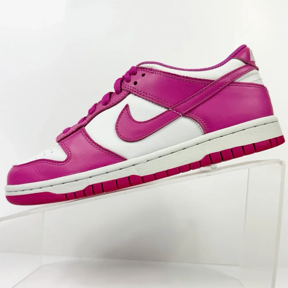 Nike Dunk Low‎ Fuchsia Pink & White 5.5 - Picture 5 of 8